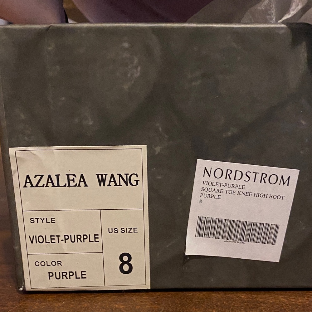 Azalea Wang Violet-Purple Knee High Boots